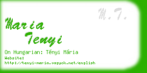 maria tenyi business card